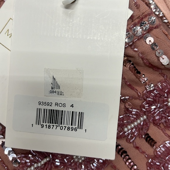 Mac Duggal 70260 STRIPED FLORAL EMBELLISHED SLEEVELESS MIDI DRESS - Picture 10 of 15